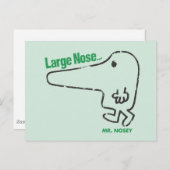 Herr Nosey | Große Nase Postkarte (Vorne/Hinten)