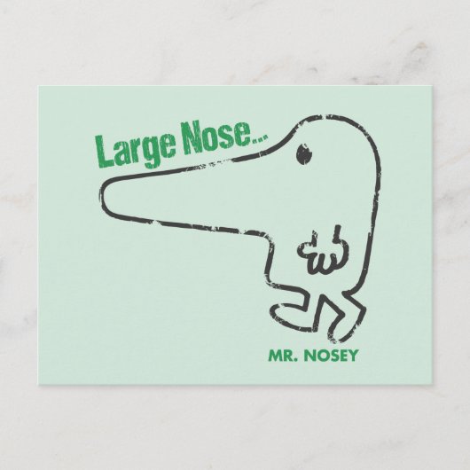 Herr Nosey | Große Nase Postkarte (Vorderseite)