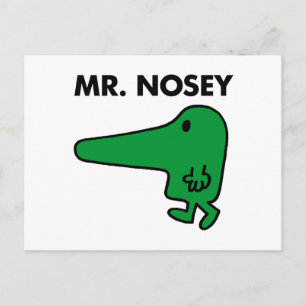 Herr Nosey Mit der Nase vorn Postkarte