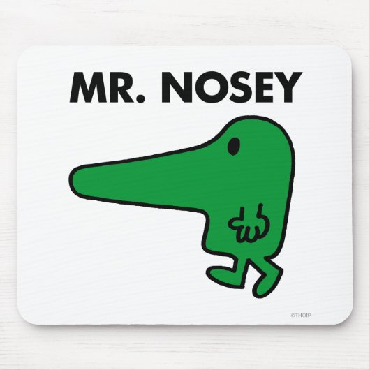 Herr Nosey | Nase führen Mousepad (Vorne)