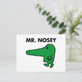 Herr Nosey | Nase führen Postkarte (Stehend Vorderseite)