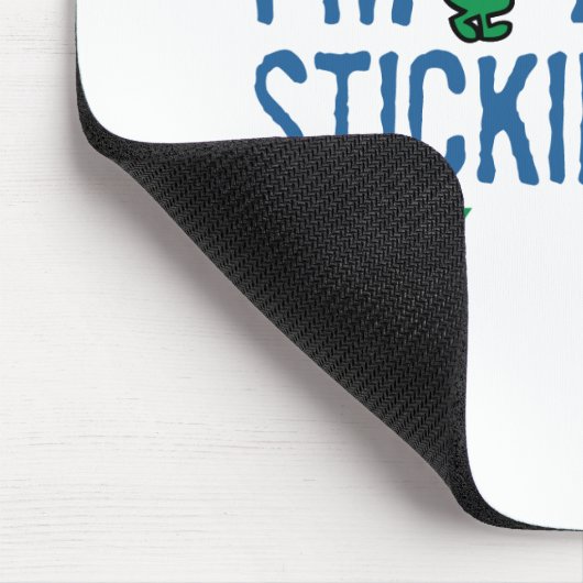 Herr Nosey Nosing Around | Blaue Buchstaben Mousepad (Ecke)