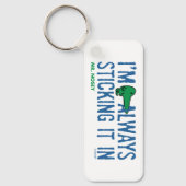 Herr Nosey Nosing Around | Blaue Buchstaben Schlüsselanhänger (Vorderseite)