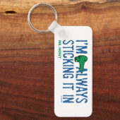 Herr Nosey Nosing Around | Blaue Buchstaben Schlüsselanhänger (Vorderseite)