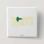 Herr Nosey Nosing Around | Gelbe Buchstaben Button (Vorderseite)