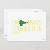 Herr Nosey Nosing Around | Gelbe Buchstaben Postkarte (Vorne/Hinten)