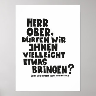 Herr Ober -Pappa Ante Portas - Loriot Herr Ober Poster