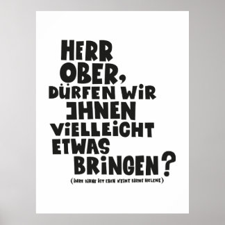 Herr Ober,-Pappa Ante Portas - Loriot Herr Ober Poster