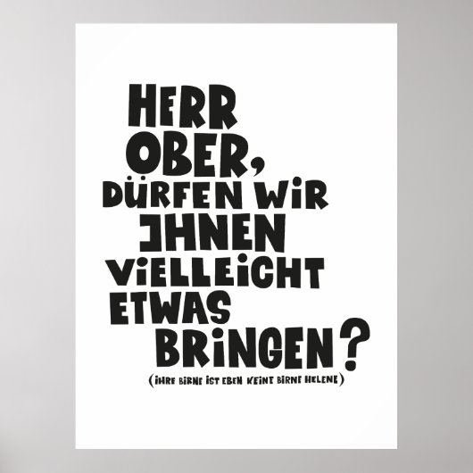 Herr Ober,-Pappa Ante Portas - Loriot Herr Ober Poster (Vorne)