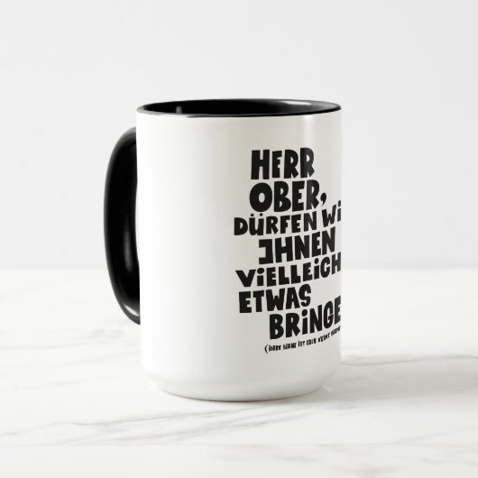 Herr Ober - Pappa Ante Portas - Loriot Herr Ober Tasse (Vorderseite Links)