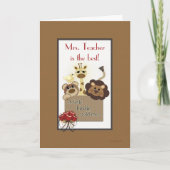 Herr oder Frau Lehrervorlage Dankeskarte (Vorderseite)