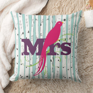 Herr oder Frau personalisiert Birch Tree Pillows Kissen