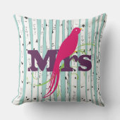 Herr oder Frau personalisiert Birch Tree Pillows Kissen (Vorderseite)