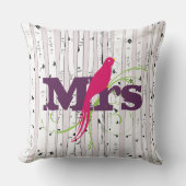 Herr oder Frau personalisiert Birch Tree Pillows Kissen (Vorderseite)