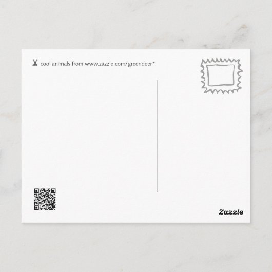 Herr Okapi (anpassbarer Text) Postkarte (Rückseite)