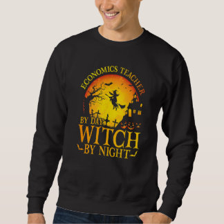 Herr Ökonomie-Lehrer bei Tag, Hexe bei Nacht Hallo Sweatshirt