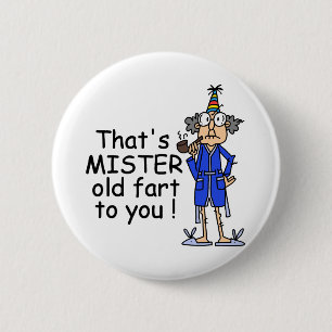 Herr Old Fart Birthday Humor Button