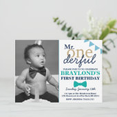 Herr Onderful Birthday Einladung (Stehend Vorderseite)