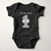 Herr ONE-derful Baby Jersey Bodysuit, Herr Onederf Baby Strampler (Vorderseite)