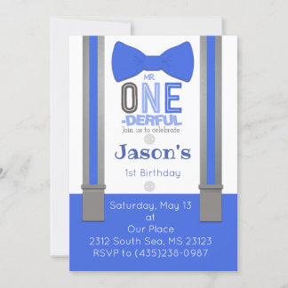 Herr One-derful Birthday Einladung
