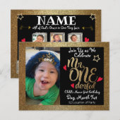 Herr One-derful Birthday Invites Einladungspostkarte (Vorne/Hinten)