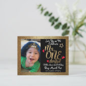 Herr One-derful Birthday Invites Einladungspostkarte (Stehend Vorderseite)