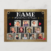 Herr One-derful Birthday Invites Einladungspostkarte (Rückseite)