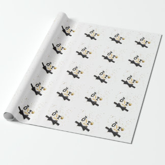 Herr One-derful Black and Gold - Erster Geburtstag Geschenkpapier