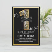 Herr Onederful 1. Geburtstags Party Einladung (Stehend Vorderseite)