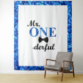 Herr Onederful 1st Birthday Backdrop Wandteppich (Beispiel)