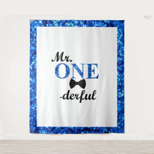 Herr Onederful 1st Birthday Backdrop Wandteppich