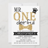 Herr ONEderful 1st Birthday Einladungen (Vorderseite)