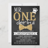 Herr ONEderful 1st Birthday Einladungen (Vorderseite)