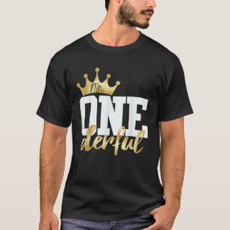 Herr Onederful 1st Birthday First One Derful Match T-Shirt