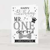 Herr ONEderful 1st Birthday Karte (Vorderseite)