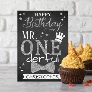 Herr ONEderful 1st Birthday Karte