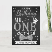 Herr ONEderful 1st Birthday Karte (Vorderseite)