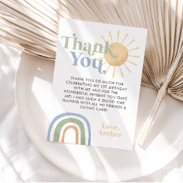 Herr Onederful 1st Birthday Rainbow Vielen Dank Einladung