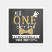 Herr ONEderful 1st Birthday Serviette (Vorderseite)