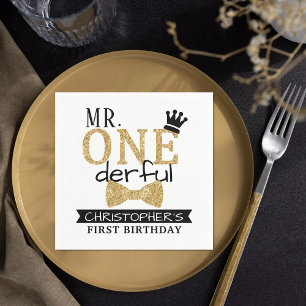 Herr ONEderful 1st Birthday Serviette