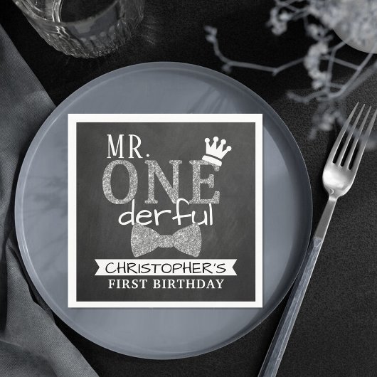Herr ONEderful 1st Birthday Serviette
