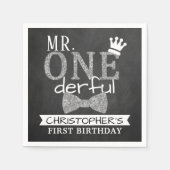 Herr ONEderful 1st Birthday Serviette (Vorderseite)