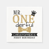 Herr ONEderful 1st Birthday Serviette (Vorderseite)