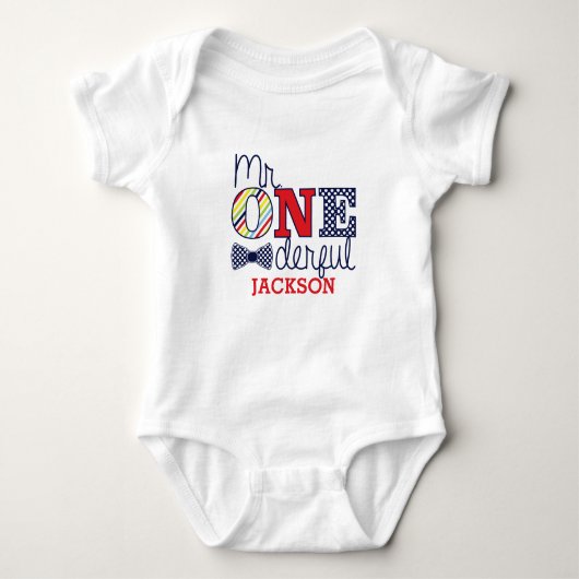 Herr ONEderful Baby Jersey Bodysuit Baby Strampler (Vorderseite)