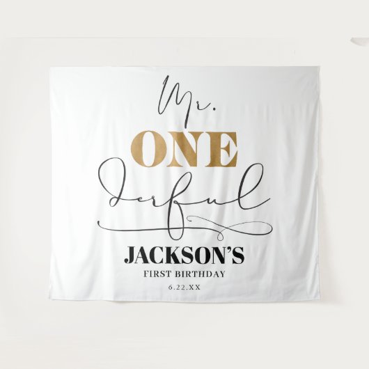 Herr Onederful Backdrop Wandteppich (Vorderseite (Horizontal))