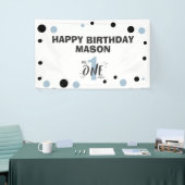 Herr Onederful Birthday Banner Boy Baby Blue (Messeveranstaltung)