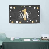 Herr Onederful Birthday Banner Boy Black Gold (Messeveranstaltung)