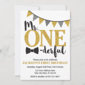 Herr ONEderful Birthday Einladung (Vorderseite)