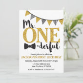 Herr ONEderful Birthday Einladung (Stehend Vorderseite)