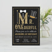 Herr ONEderful Birthday Einladung (Stehend Vorderseite)